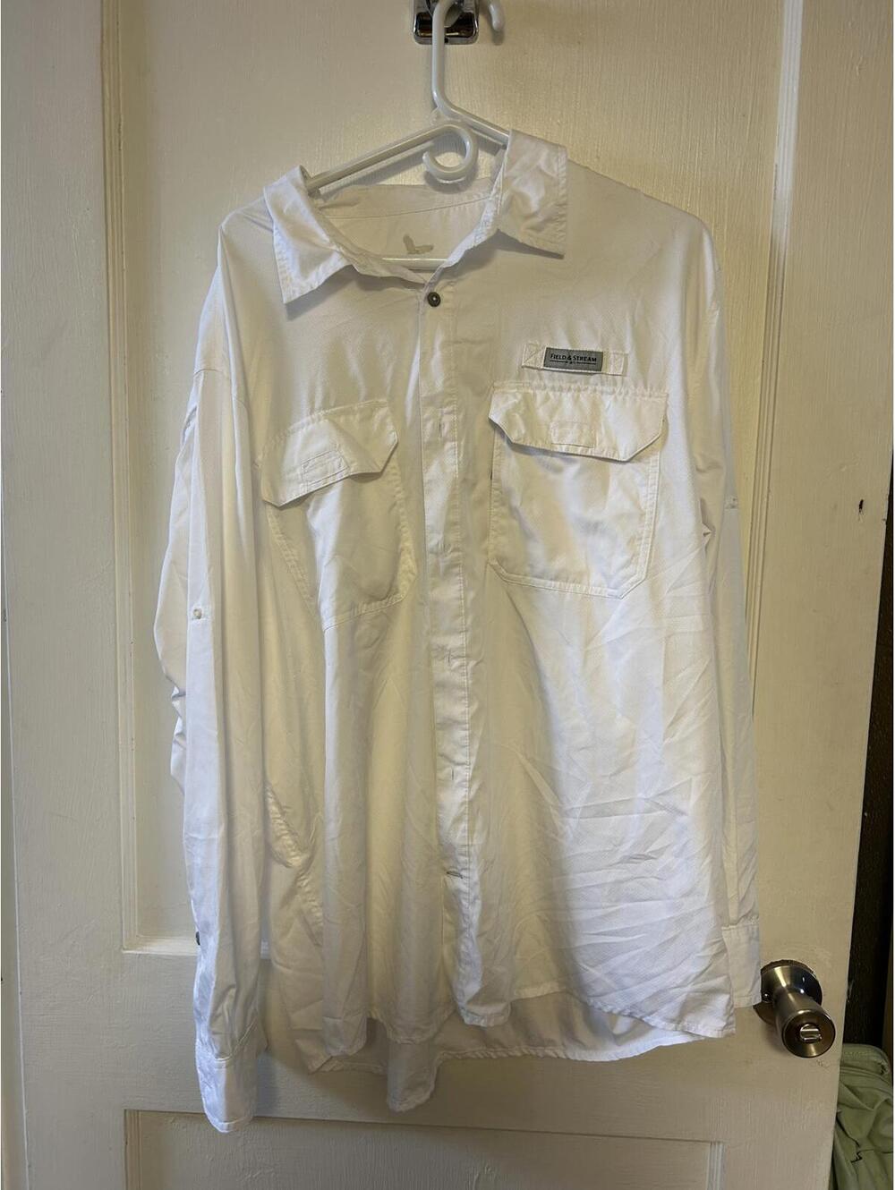 Field & Stream White Long Sleeve Button-Up Shirt XL
